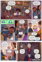 Crystal Heart chapter 2 page 5, showing Team Contessa antagonising our heroes, as a mysterious hostess enters the room.