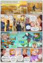 Crystal Heart chapter 4 page 15, showing our heroes running into opposition in a Fjordstadian metal foundry yard.