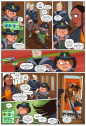 Crystal Heart chapter 5 page 4, showing our heroes being shot at inside a train, and promptly deciding to climb to the roof.